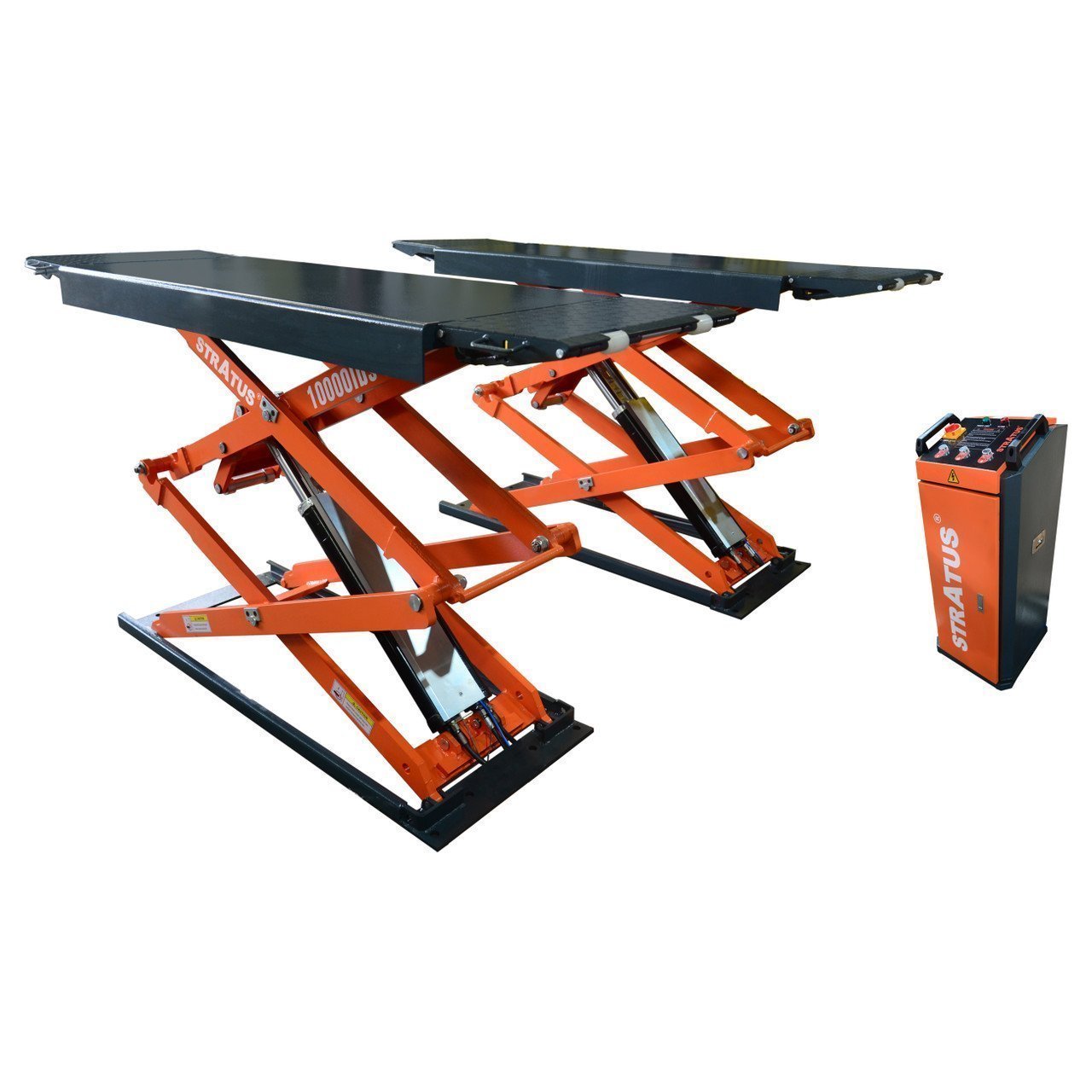 Stratus Commercial Grade On-Ground or In-Ground Mount Low Profile Full Rise Scissor Car Lift SAE-UT10000 image 0