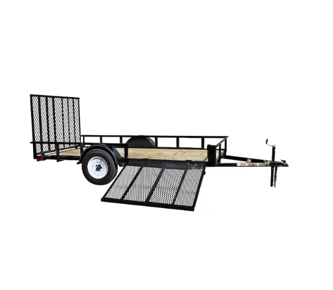 Carry-On Trailer 6-ft x 12-ft Treated Lumber Utility Trailer with Ramp Gate image 3