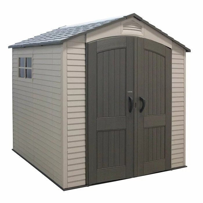 7 ft. W x 7 ft. D Plastic Storage Shed LIFETIME image 0