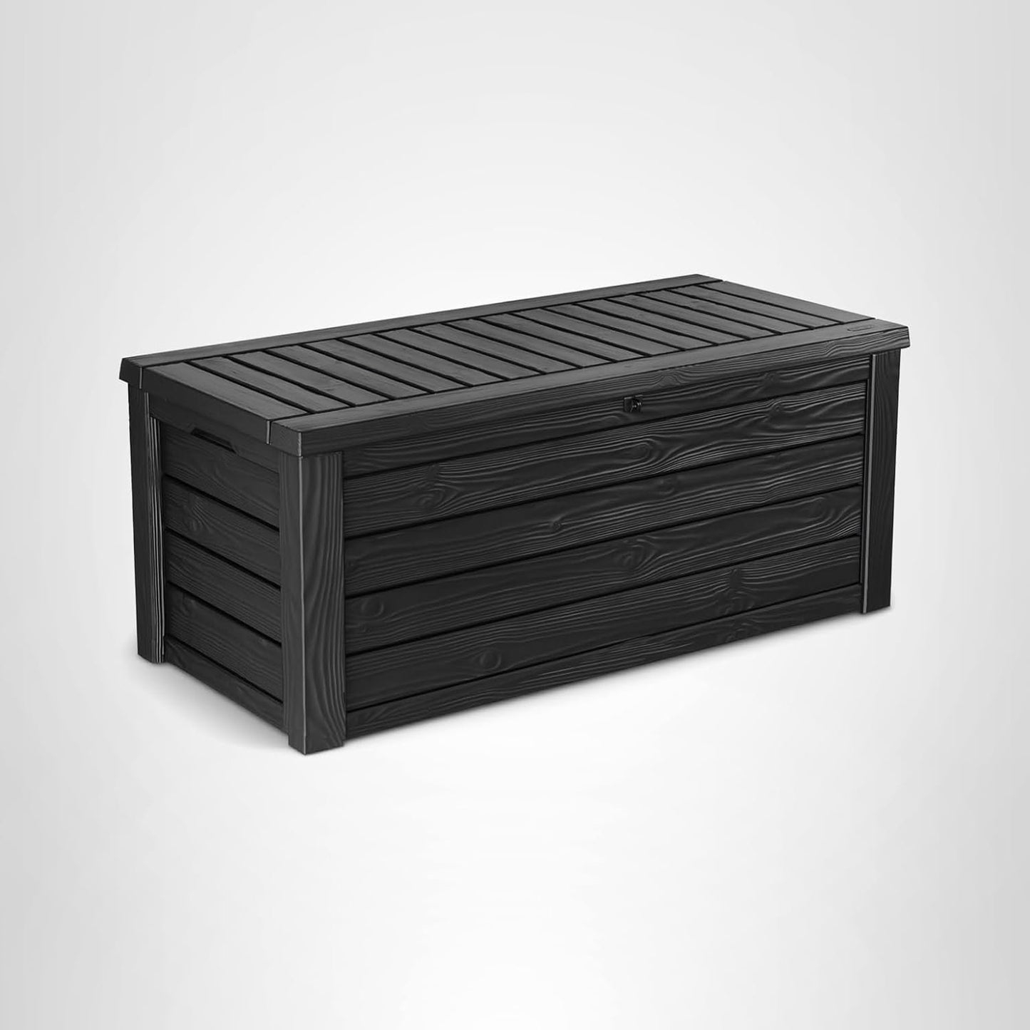 Keter Westwood 150-Gallon Resin Outdoor Storage Box | Weather-Resistant Deck Bin for Patio Cushions, Garden Tools & Pool Accessories – Dark Grey image 9