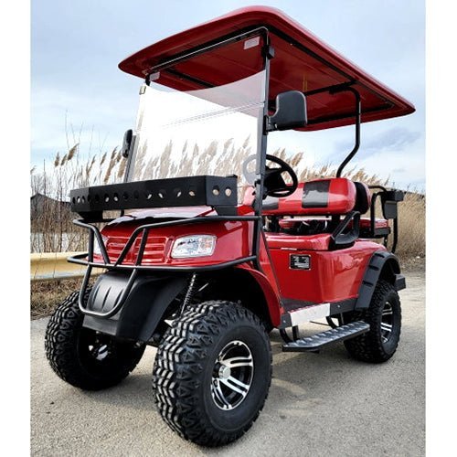 Brand New 48v Electric Golf Cart Lifted & Loaded eMACHINE β RED image 0
