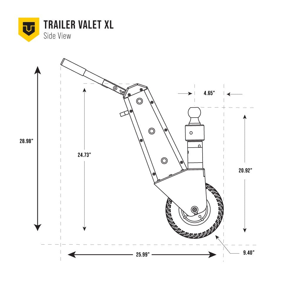 Trailer Valet 10000-lb Capacity Side Wind Trailer Jack TVXL25 image 8
