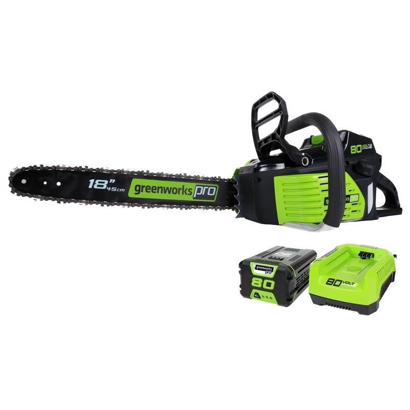 GreenWorks 80-volt 18″ Cordless Chainsaw 2Ah #2000002 image 0