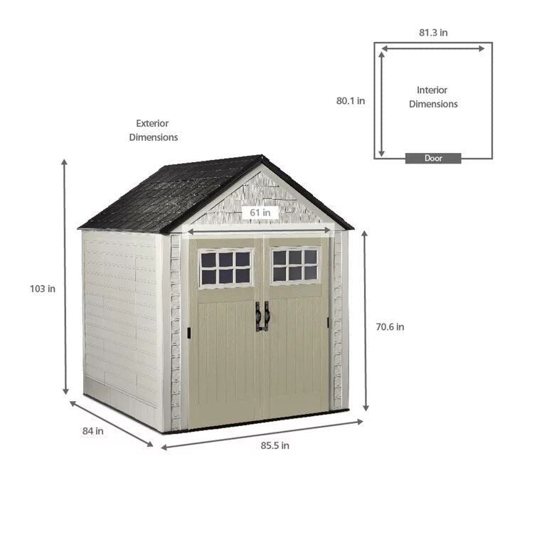 Rubbermaid 7Γ7 Ft Durable Weatherproof Resin Outdoor Storage Shed image 3