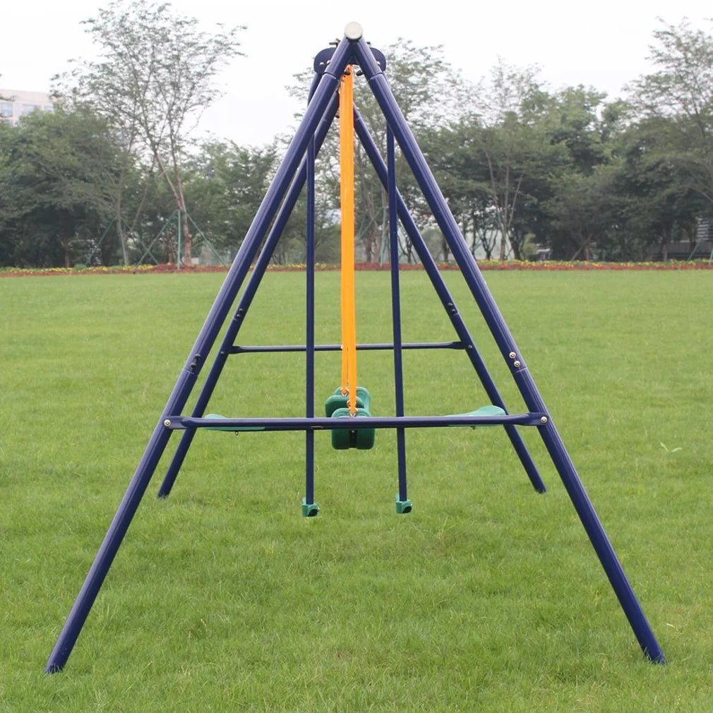 Durable Metal Swing Set with Glider – Perfect Outdoor Play for Kids image 2
