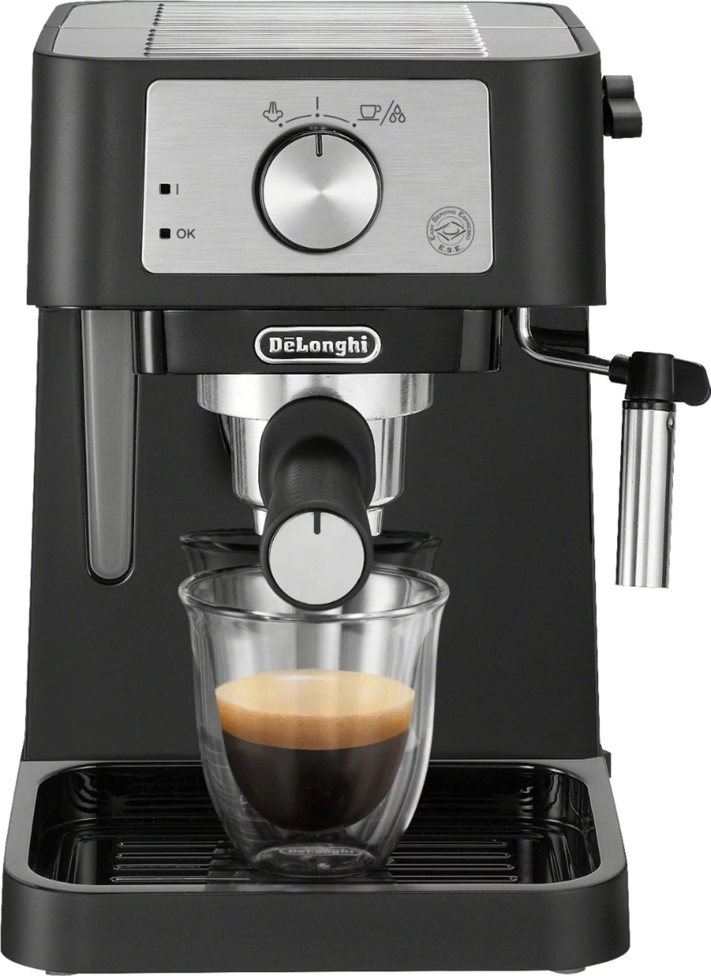 De’Longhi – Stilosa 15 Bar Pump Espresso Machine – Black and Stainless image 4