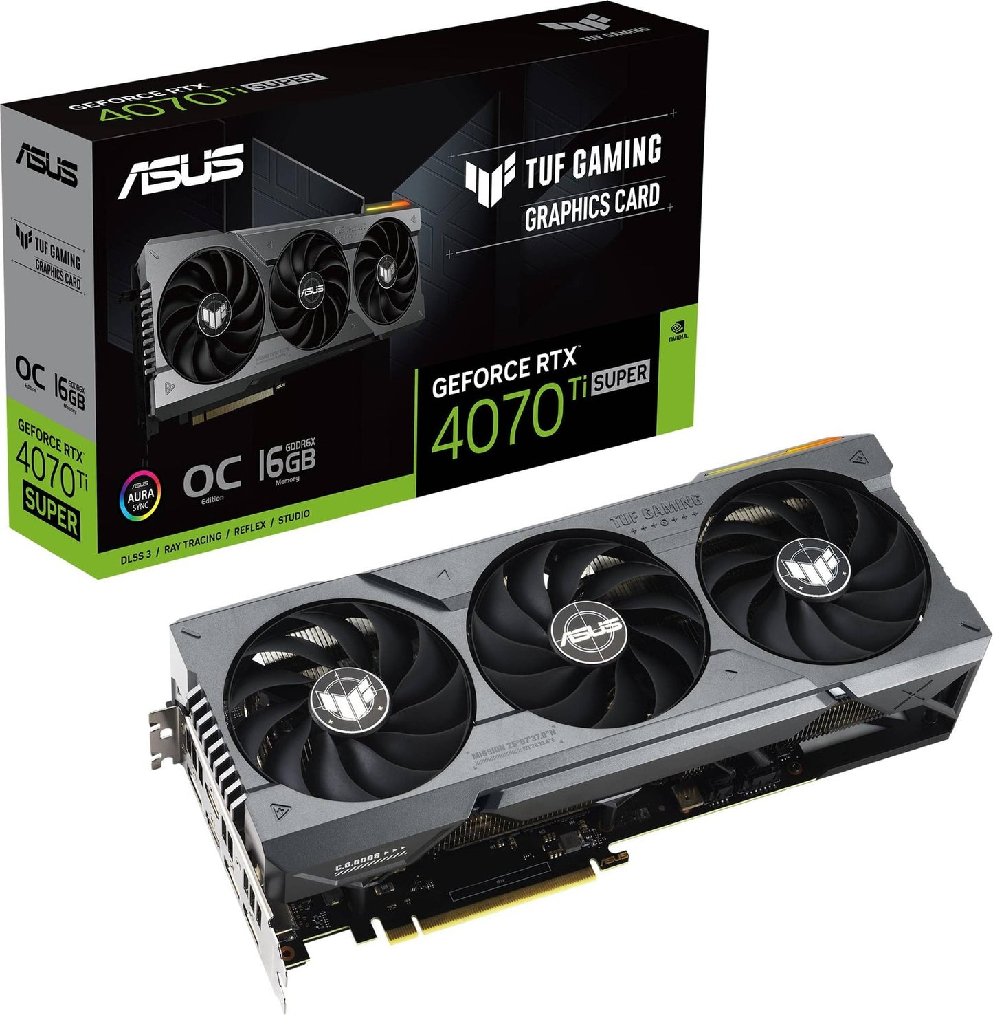 ASUS TUF Gaming NVIDIA GeForce RTX 4070 Ti SUPER OC Edition 2 x HDMI 3 x DP 16GB image 0