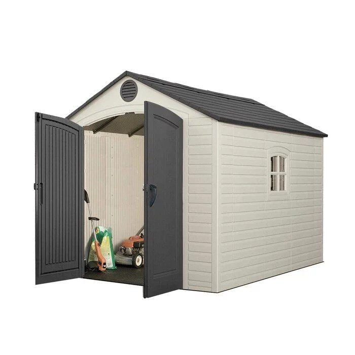 8 Ft. W x 10 Ft. D Plastic Traditional Storage Shed image 0