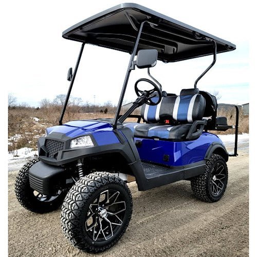 Terminator 48v Electric Golf Cart Four Seater NEW β Massive Rims/Tires & β Blue Body/Blue Seats image 0