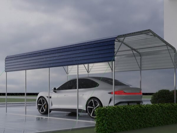 11x19FT Heavy Duty Metal Carport | Galvanized Outdoor Shelter for Cars, Boats & Parties image 4