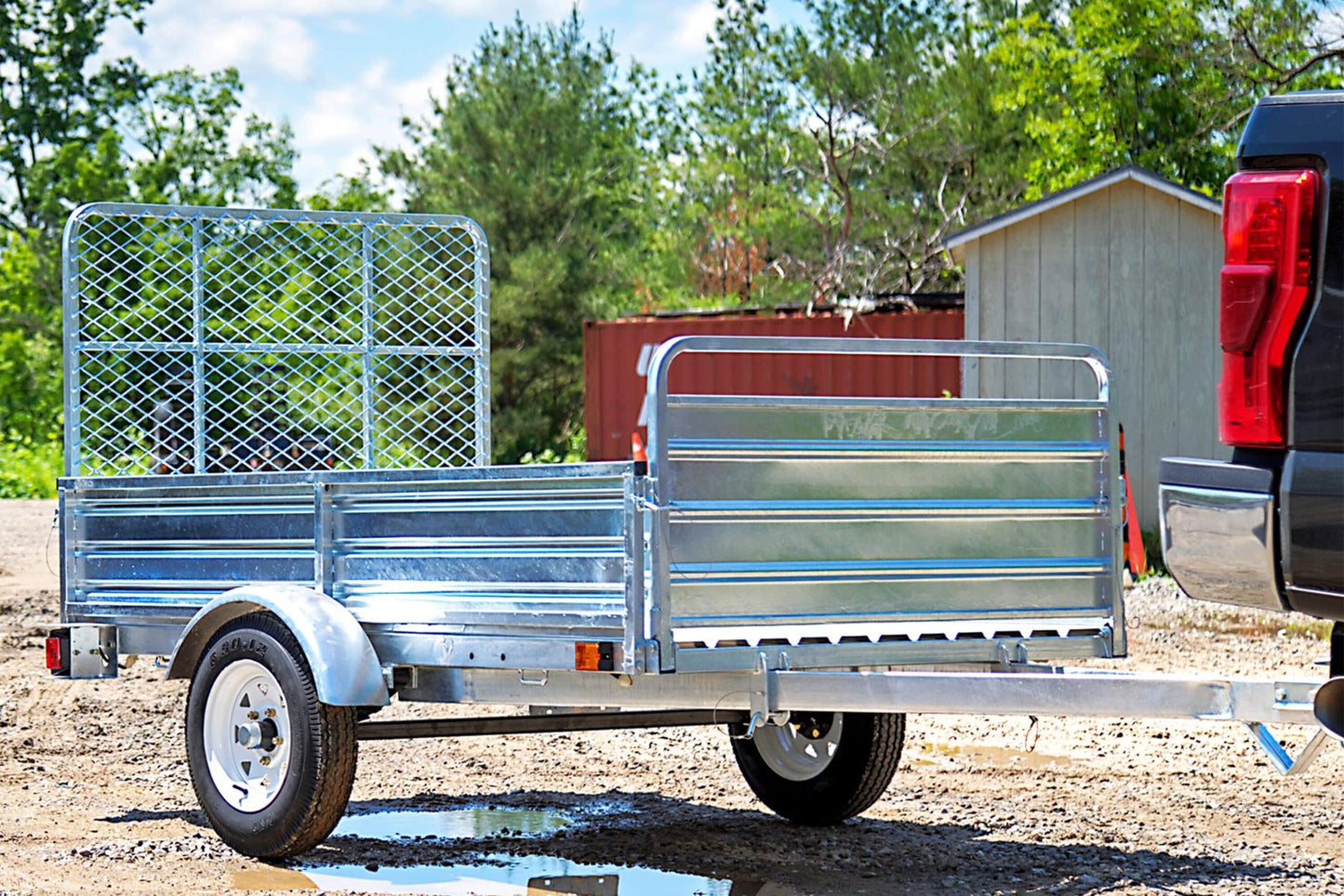DK2 5-ft x 7-ft Steel Utility Trailer with Ramp Gate ( 1639-lb Capacity ) 2491713 image 8