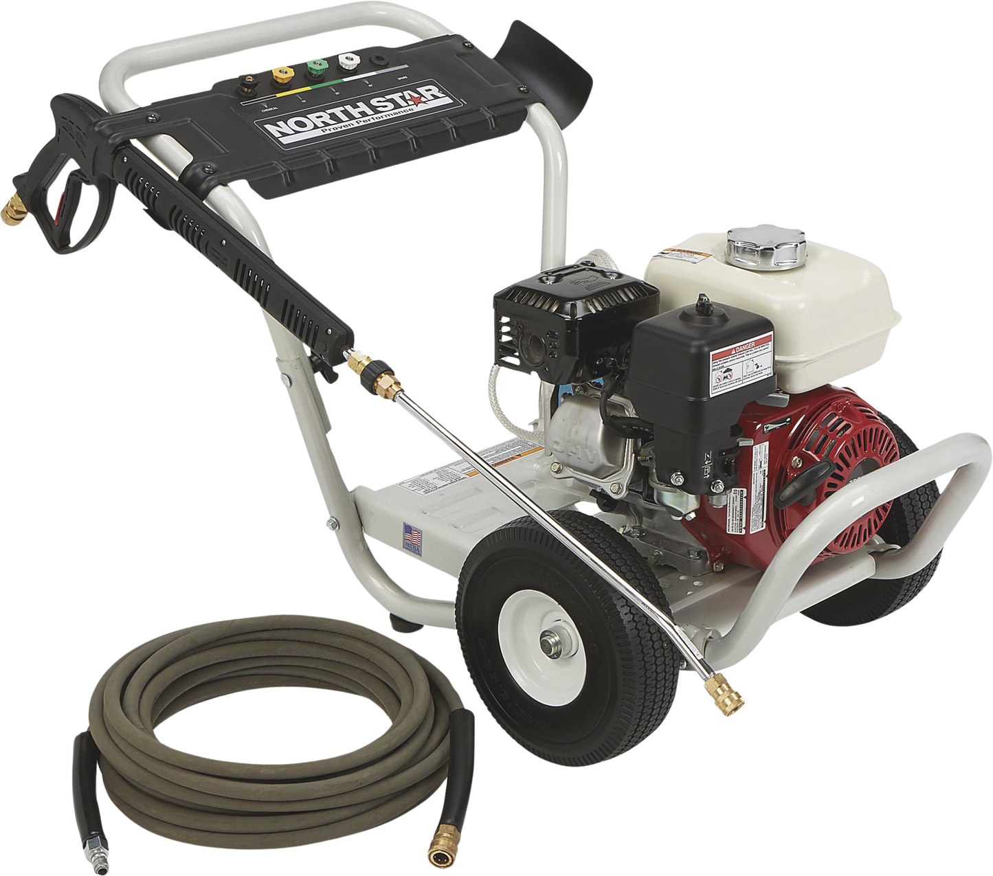 NorthStar Pressure Washer 3300 PSI 2.5 GPM Honda GX200 CAT Pump Aircraft Grade Aluminum Gas 157132 New image 0