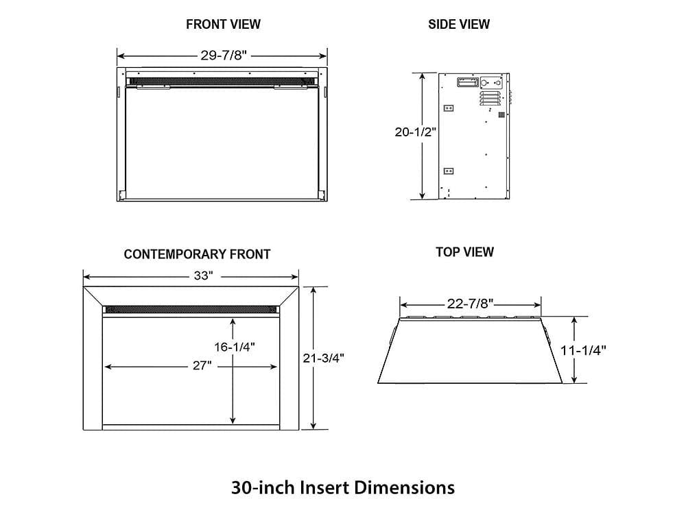 SimpliFire 30-In Electric Fireplace Insert with LED Flame and Multi-Color Ember Bed image 13