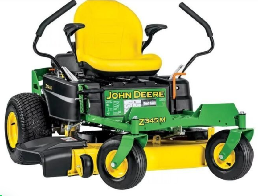 John Deere Z345M 42 in. 22 HP Gas Dual Hydrostatic Zero-Turn Riding Mower Bagger Included image 0