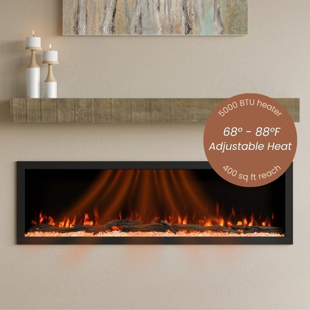 Modern Ember Highmark 60-Inch Smart Linear Electric Fireplace, WiFi & 10-Color Flames image 54