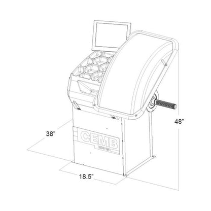 CEMB EZ15 3D Data Entry Wheel Balancer image 2