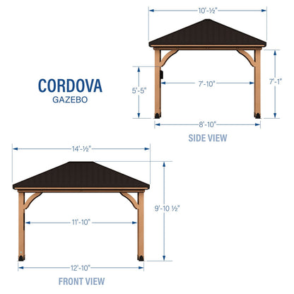 Cordova 14×10 Outdoor Gazebo with Steel Frame and Weather-Resistant Canopy image 1