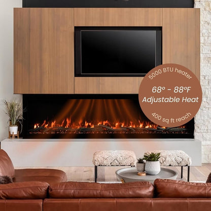 Modern Ember Highmark 60-Inch Smart Linear Electric Fireplace, WiFi & 10-Color Flames image 42