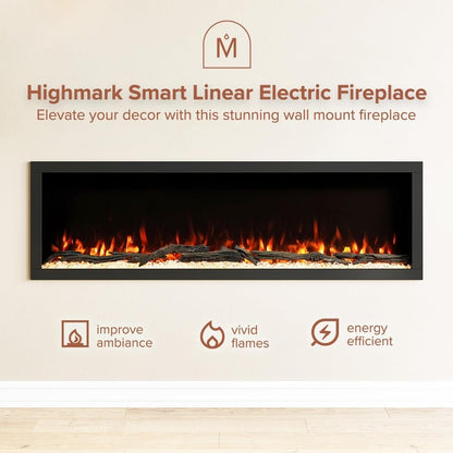Modern Ember Highmark 60-Inch Smart Linear Electric Fireplace, WiFi & 10-Color Flames image 49