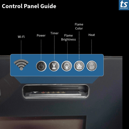 The Sideline 50 Inch Recessed Smart Electric Fireplace 80004 image 6