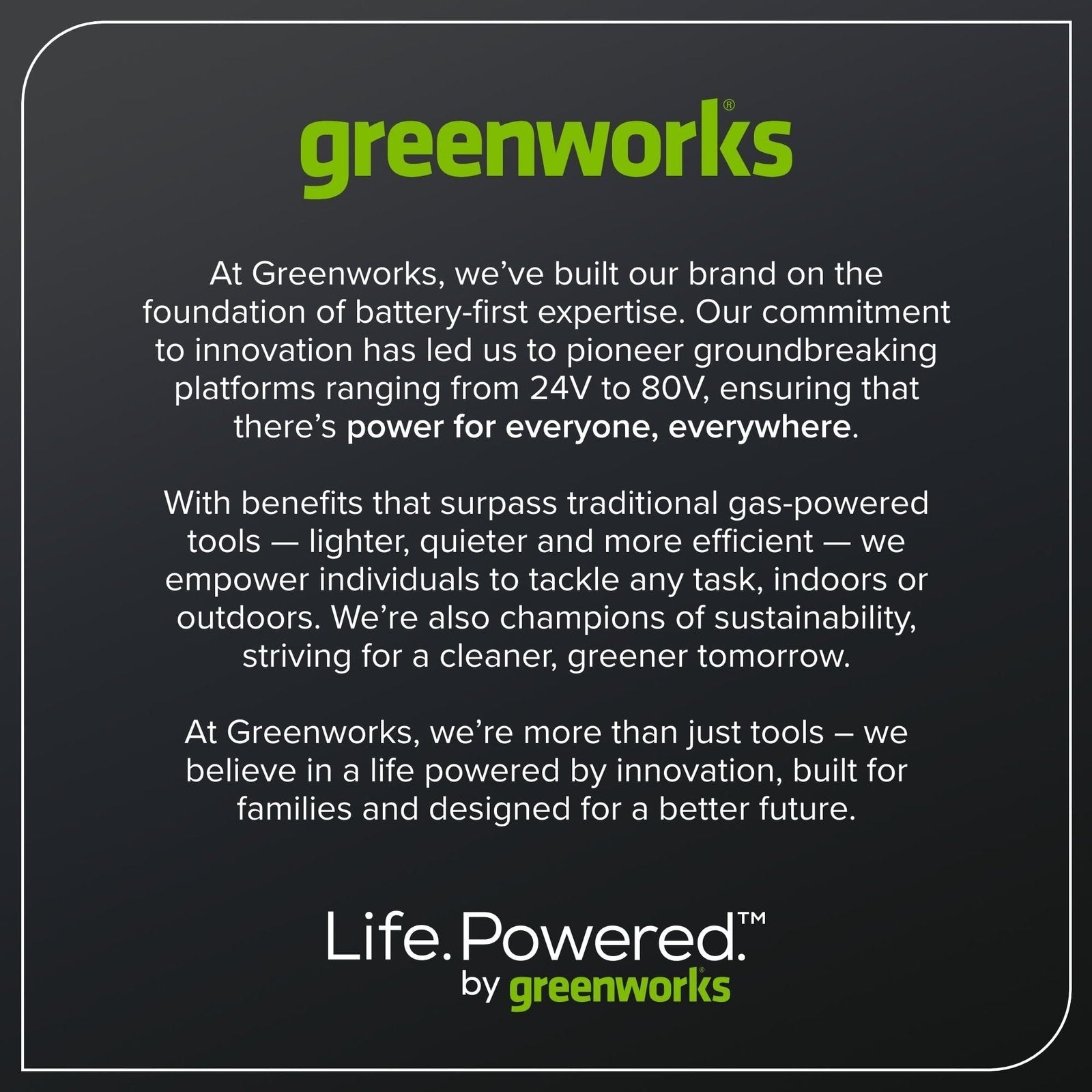 Greenworks 60V 21″ Self Propelled Lawn Mower with (1) 8.0 Ah Battery & Rapid Charger 2546402 image 9