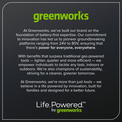 Greenworks 60V 21″ Self Propelled Lawn Mower with (1) 8.0 Ah Battery & Rapid Charger 2546402 image 9