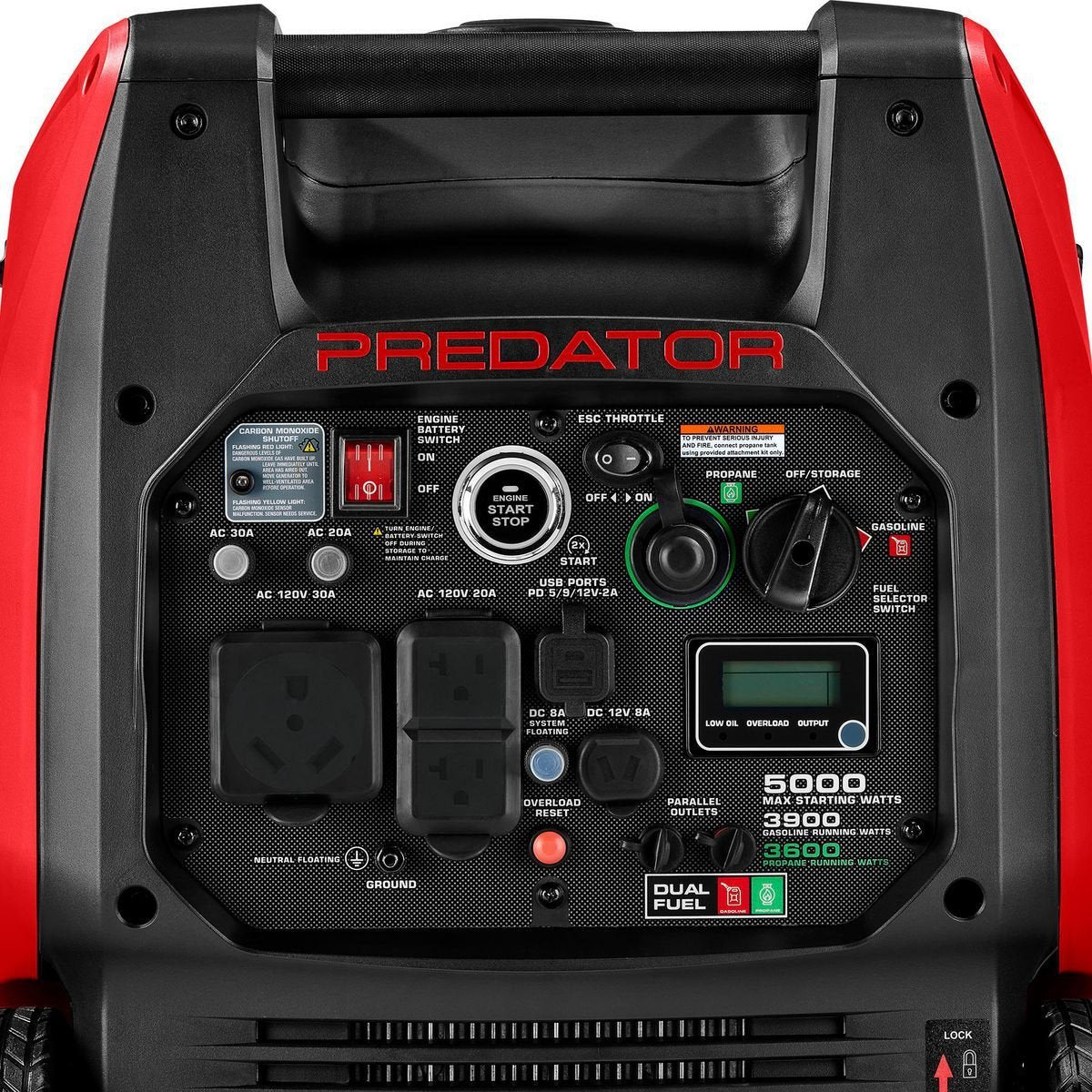 Predator 5000 Watt Dual-Fuel SUPER QUIET Inverter Generator with Remote Start and CO SECURE Technology image 5