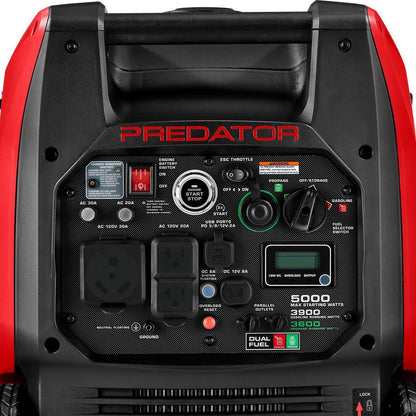 Predator 5000 Watt Dual-Fuel SUPER QUIET Inverter Generator with Remote Start and CO SECURE Technology image 5