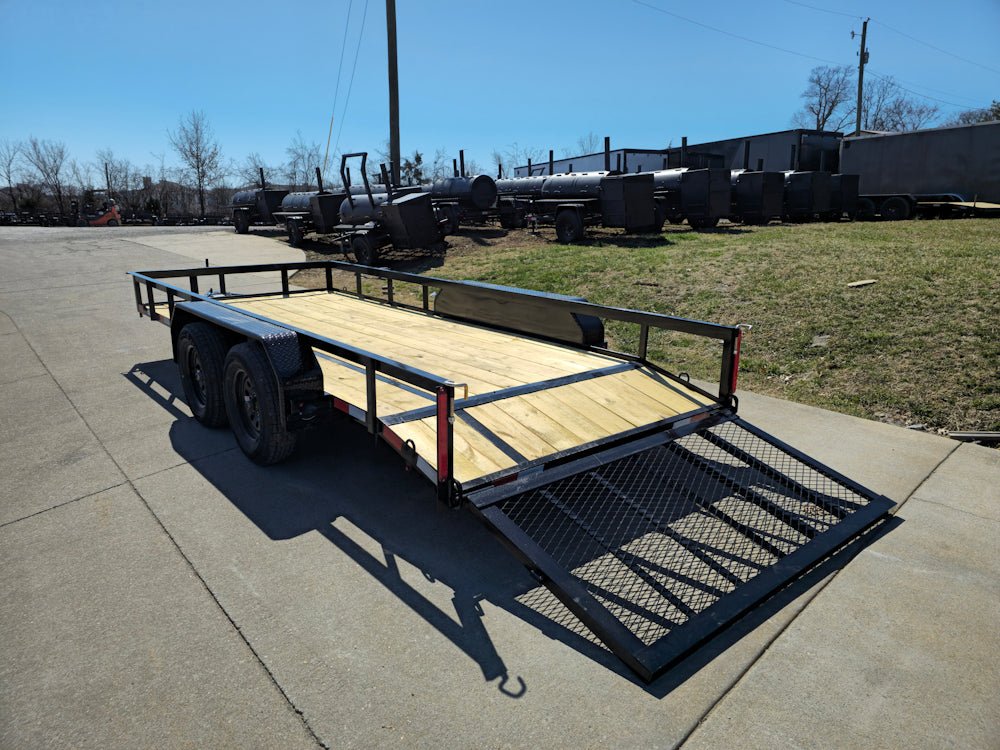 6’4″ x 16 Utility Trailer Double Axle Dovetail With Gate Powder Coated (2) 3500lb Axles image 5