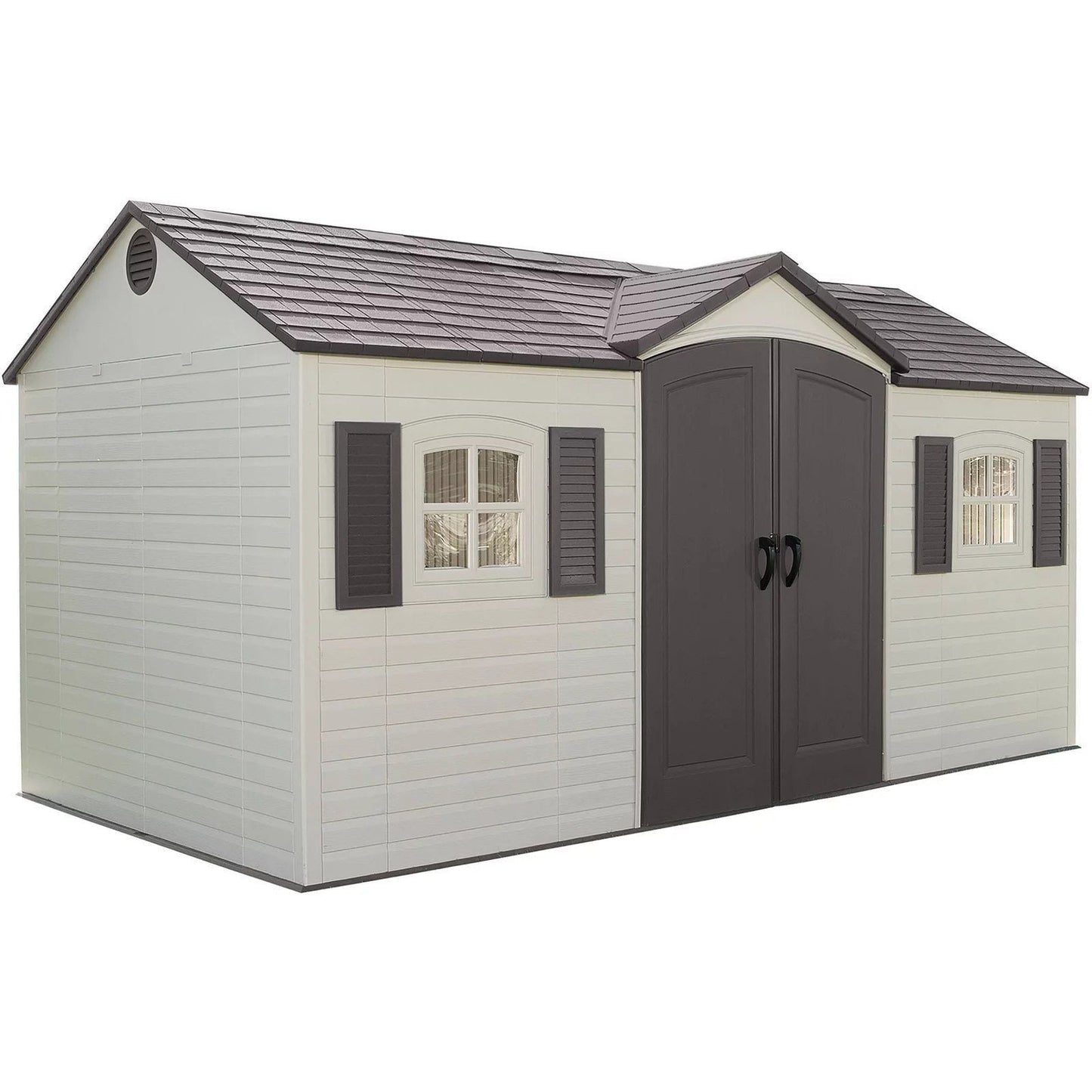 Lifetime 15 ft. x 8 ft. Outdoor Garden Storage Shed with Double Doors & Skylights image 0