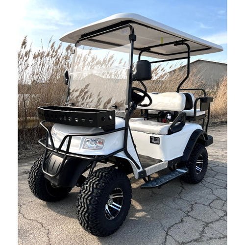 Brand New 48v Electric Golf Cart Lifted & Loaded eMACHINE – WHITE image 0