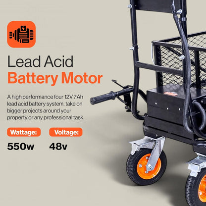 SuperHandy 48V Electric Power Wagon Utility Cart, 660 lb Load, 1000 lb Hauling Capacity image 3