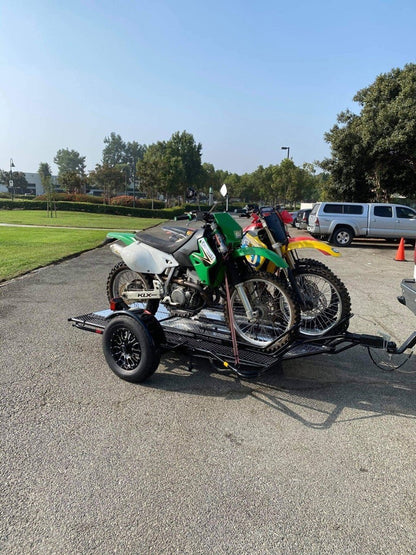 Stand, Store or Roll Ride-Up 3-Rail Motorcycle Trailer image 14
