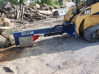24 Ton Iron & Oak Upside Down Skid Steer Log Splitter Attachment (SMH2419) image 1