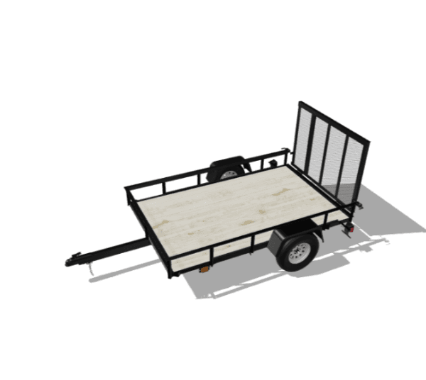 Carry-On Trailer 5-ft x 8-ft Treated Lumber Utility Trailer with Ramp Gate image 0