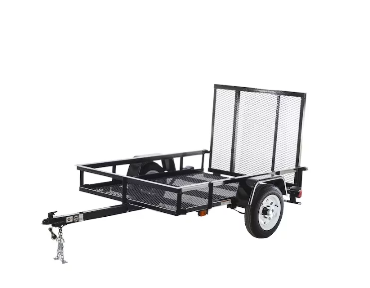 Carry-On Trailer 4′ x 7′ Mesh Floor Utility Trailer with CURT 2-5/16″ A-Frame Coupler image 1
