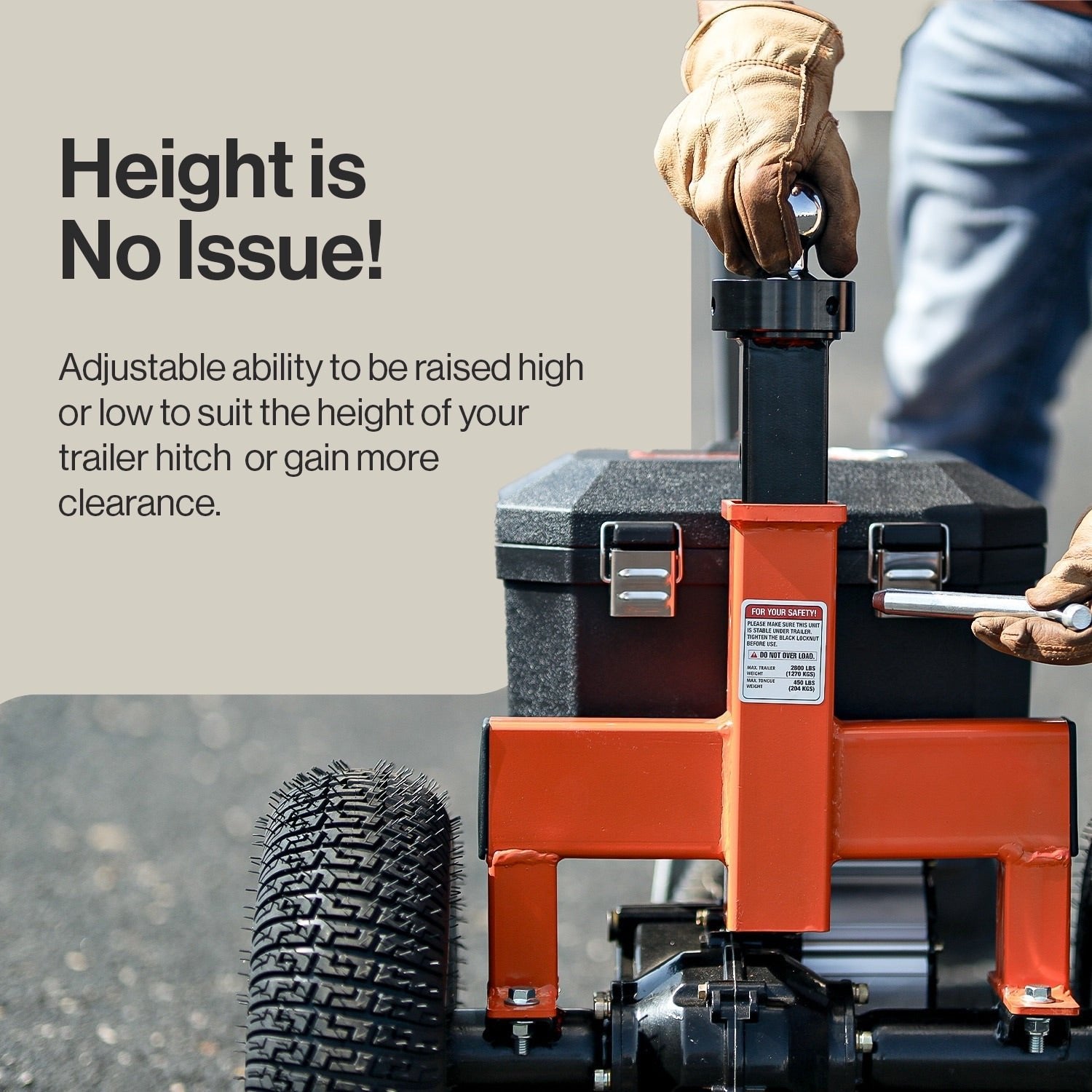 SuperHandy 2800-lb Capacity 3-Wheel Orange Steel Dolly GUO041 image 1