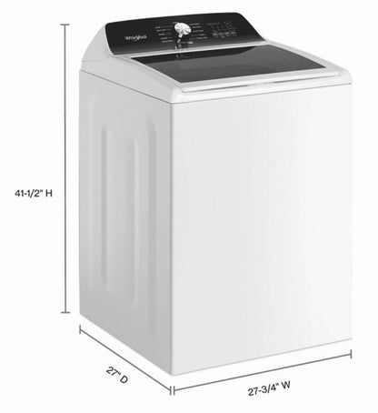 Whirlpool WTW5025SW 4.5 Cu. Ft. Top Load Washer, Built-In Faucet, Agitator image 1