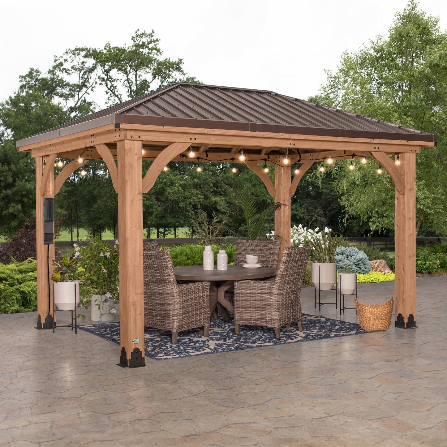 Cordova 14×10 Outdoor Gazebo with Steel Frame and Weather-Resistant Canopy image 0