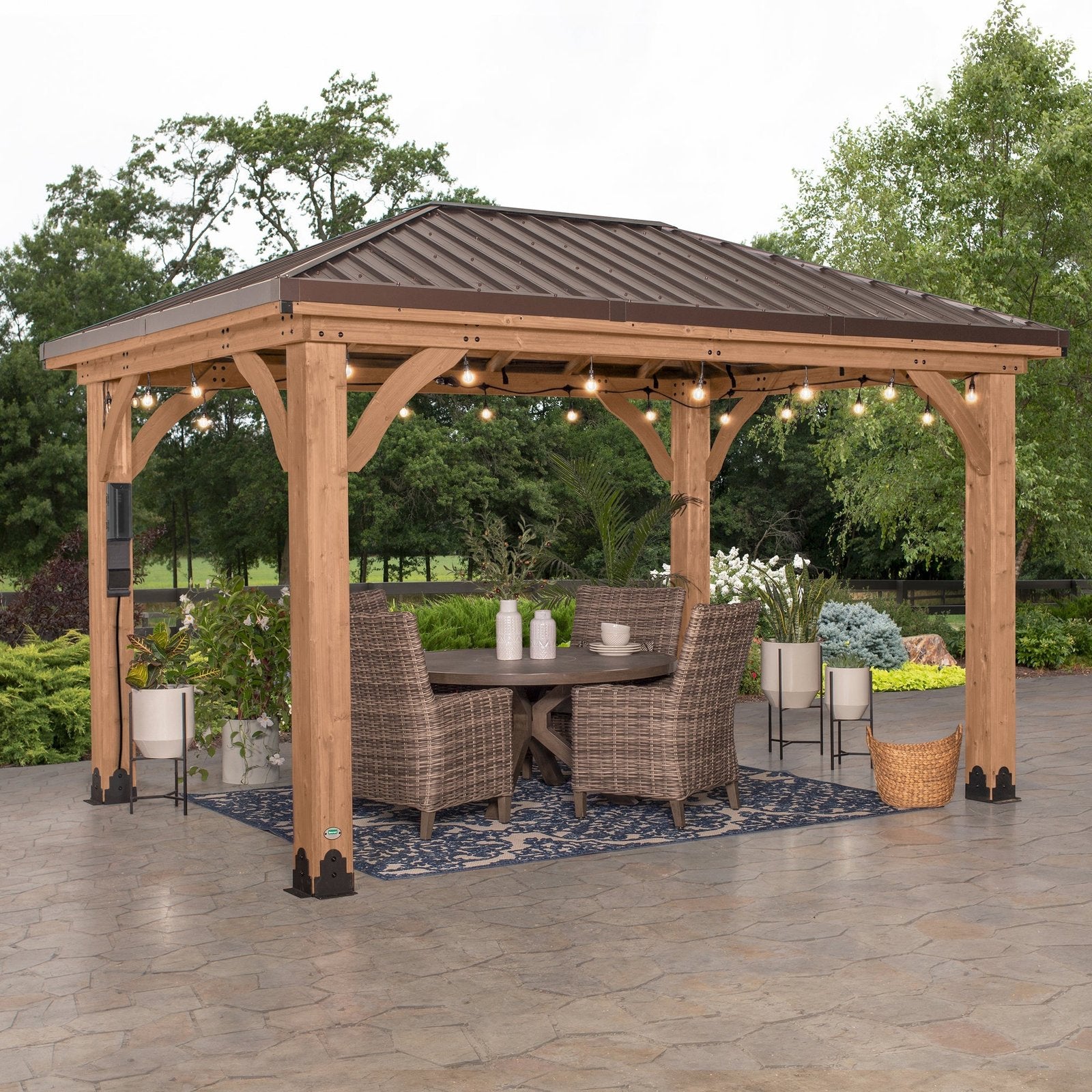 Cordova 14×10 Outdoor Gazebo with Steel Frame and Weather-Resistant Canopy image 0