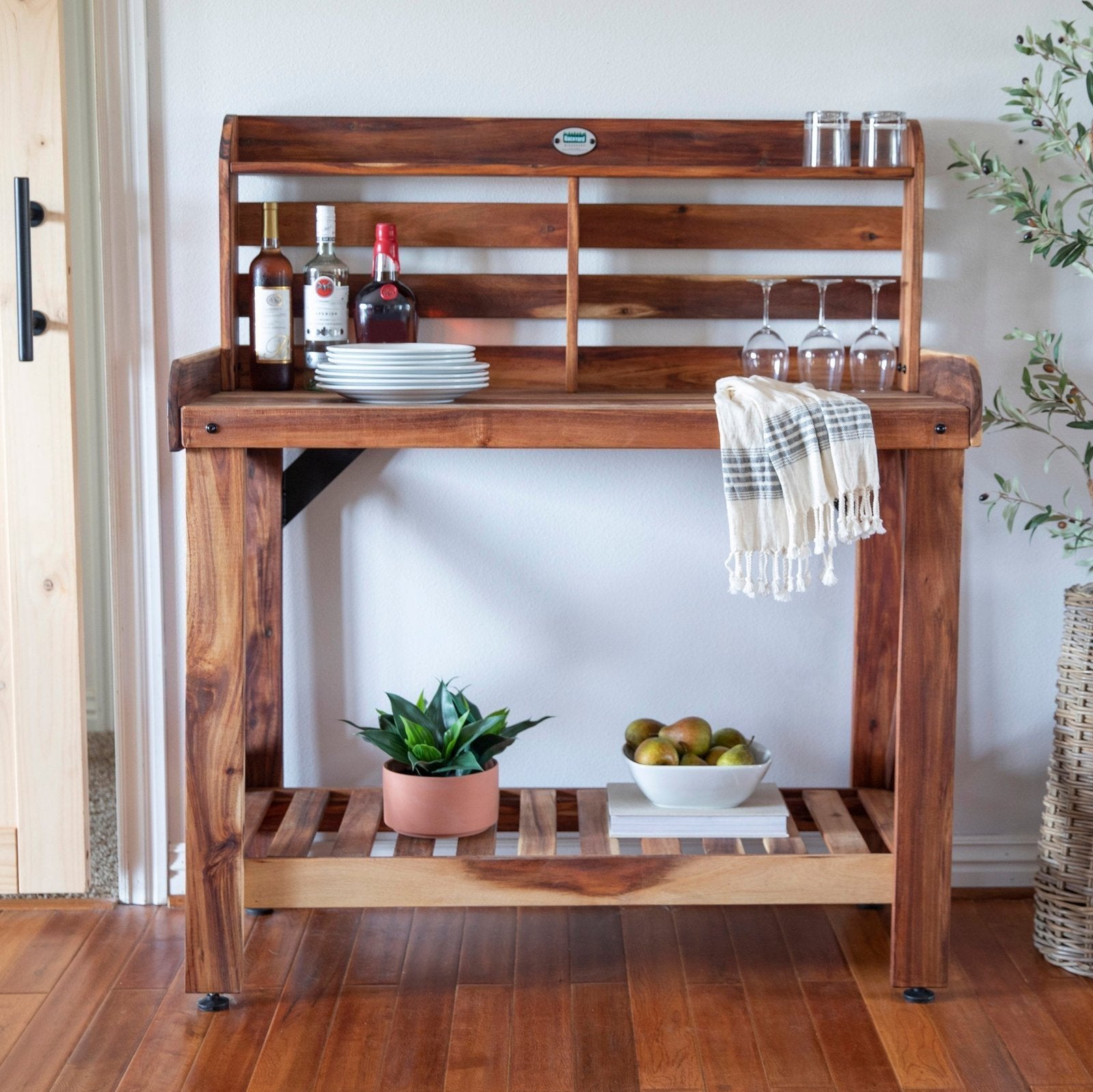 Potting Table/Bench/Serving Bar – Acacia Wood image 10