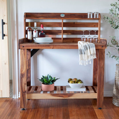Potting Table/Bench/Serving Bar – Acacia Wood image 10