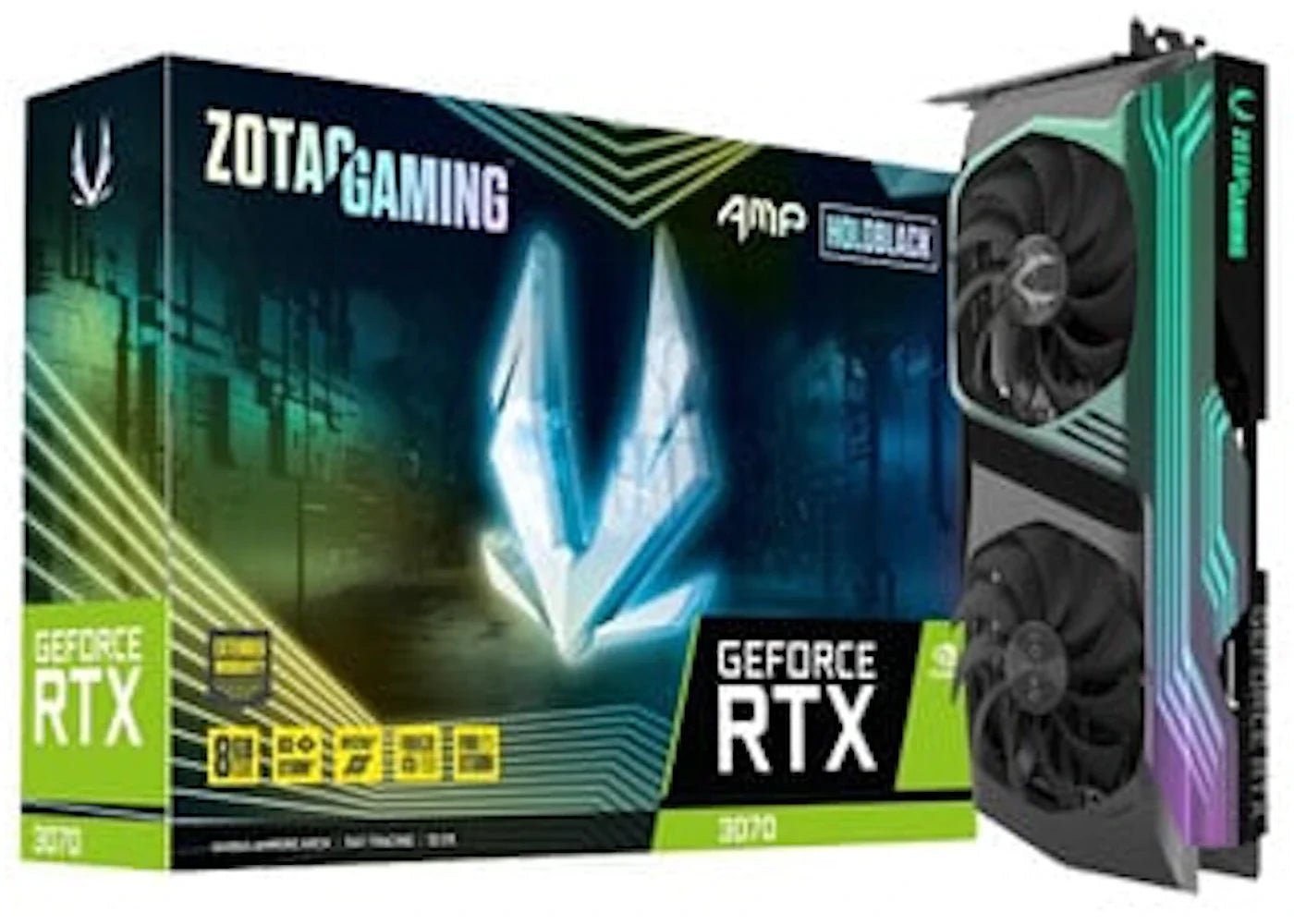 NVIDIA ZOTAC GeForce RTX 3070 AMP Holo 8G LHR Graphics Card (ZT-A30700F-10PLHR) image 0