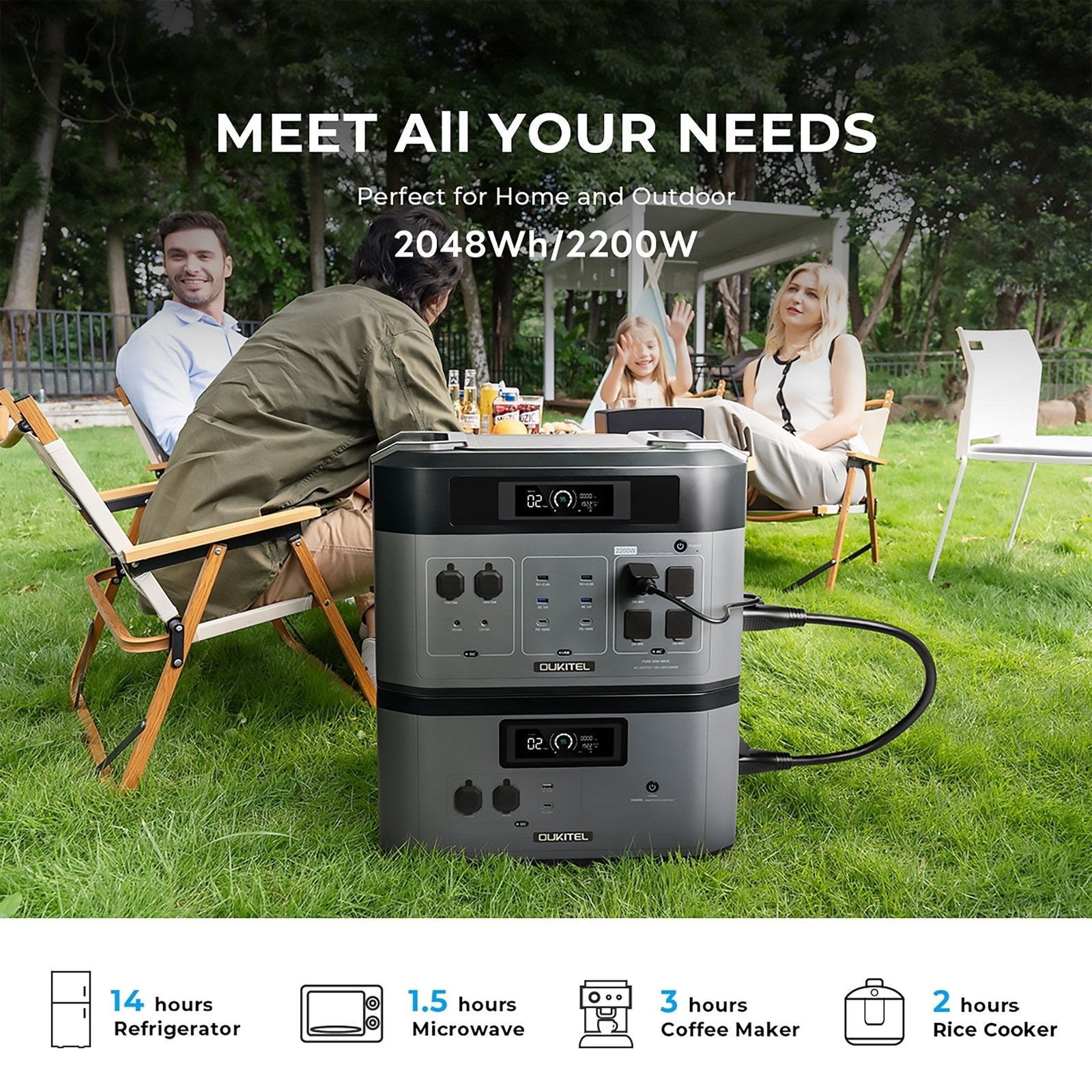 OUKITEL BP2000+400W Solar Generator image 5