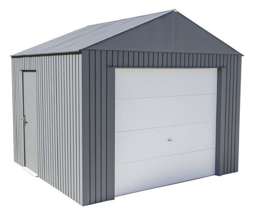 Sojag 12×10 Everest Steel Storage Garage Kit – Charcoal image 0