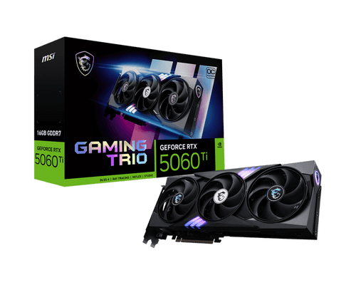 MSI GeForce RTX 5060 Ti 16G GAMING TRIO OC Graphics Card, 16GB GDDR7, DPx3, HDMIx1, DLSS 4 image 0