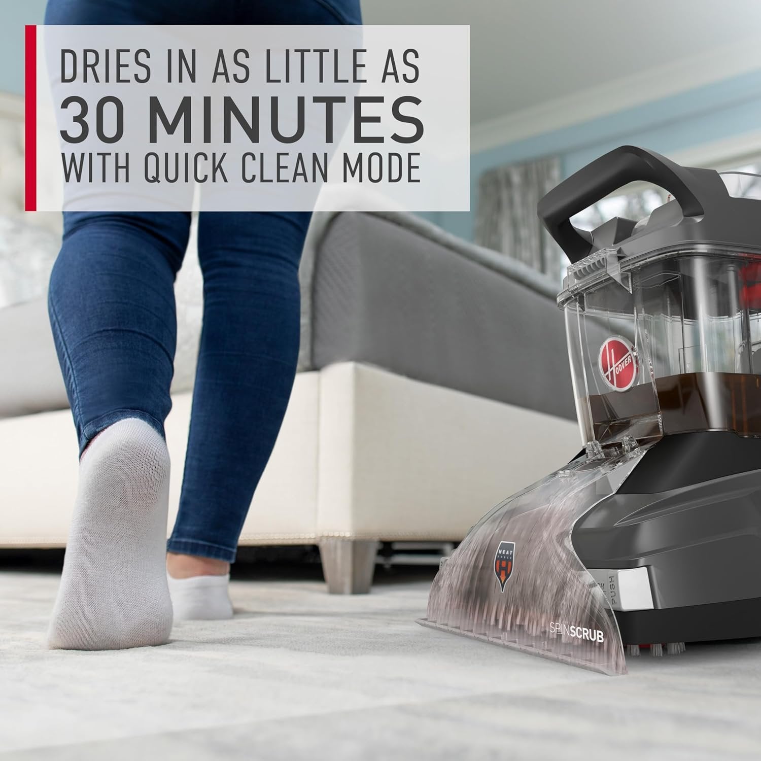 Hoover PowerScrub Deluxe Carpet Cleaner for Carpet & Upholstery with Tools image 21