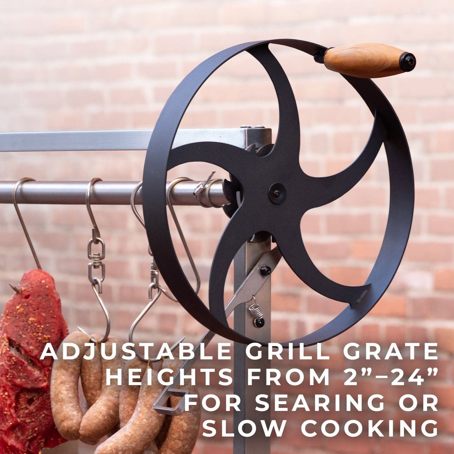 Premium Argentine/Santa Maria BBQ Grill with Wood Fire and Charcoal Grill image 8