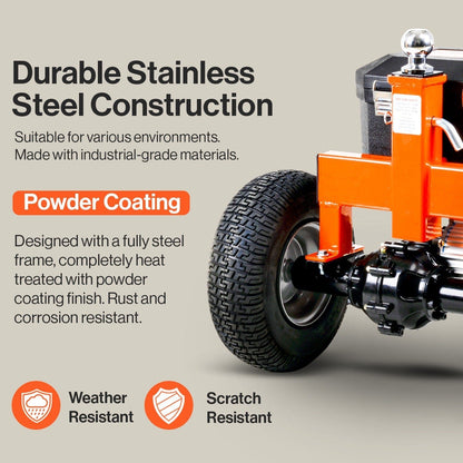 SuperHandy 2800-lb Capacity 3-Wheel Orange Steel Dolly GUO041 image 2
