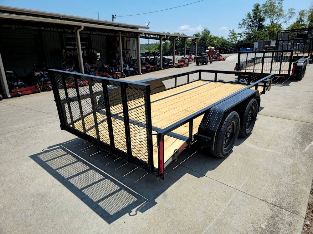 6’4″ x 14 Utility Trailer Powder Coated Dovetail (2) 3500 Axles 7k GVWR image 11